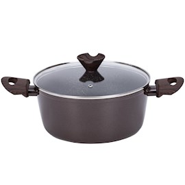 ქვაბი Resto 93019, 4.7L, 24cm, Brown Marble